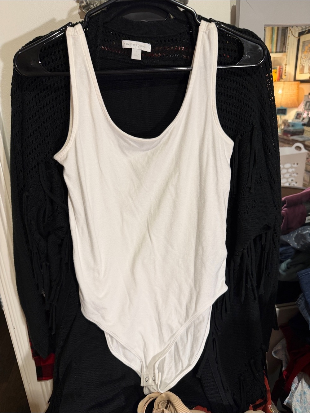 GAP White Ribbed Tank Bodysuit
